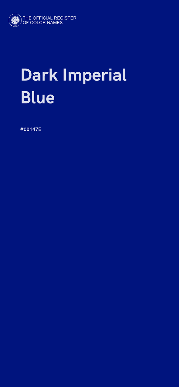 #00147E - Dark Imperial Blue color image