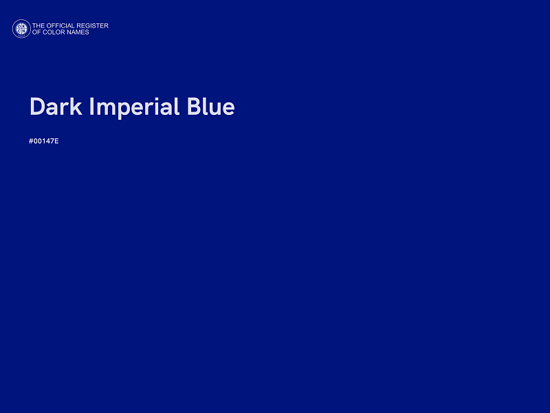 #00147E - Dark Imperial Blue color image