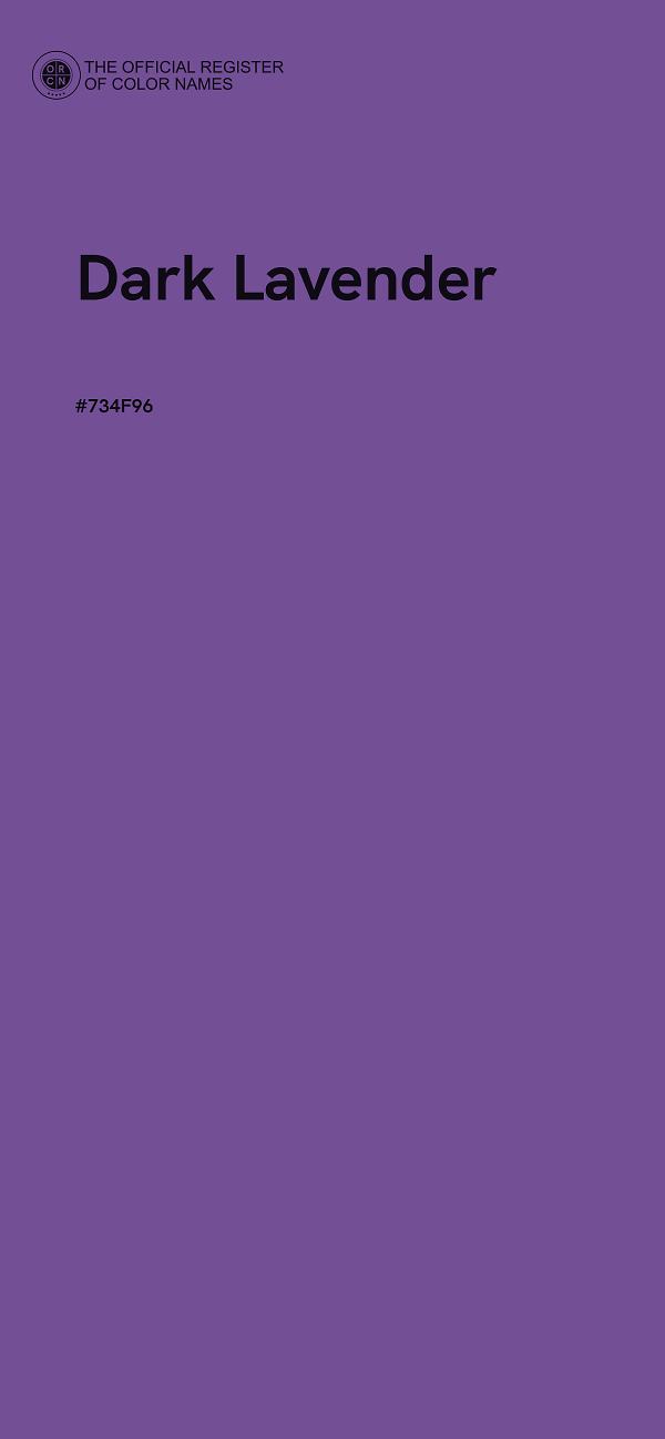 #734F96 - Dark Lavender color image