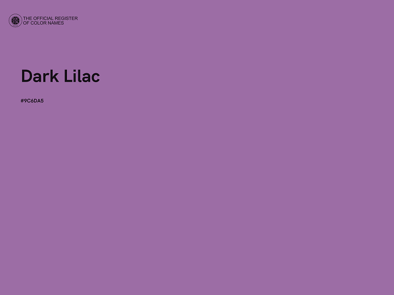 #9C6DA5 - Dark Lilac color image