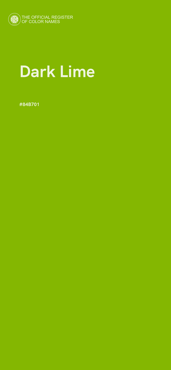 #84B701 - Dark Lime color image