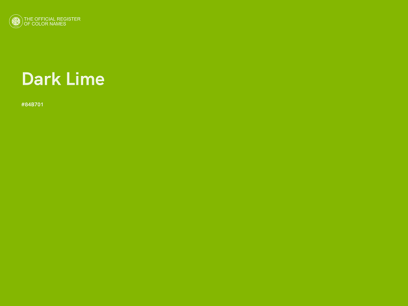 #84B701 - Dark Lime color image