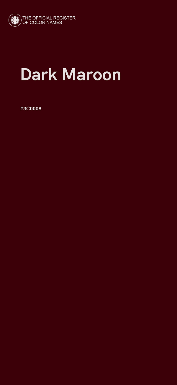 #3C0008 - Dark Maroon color image