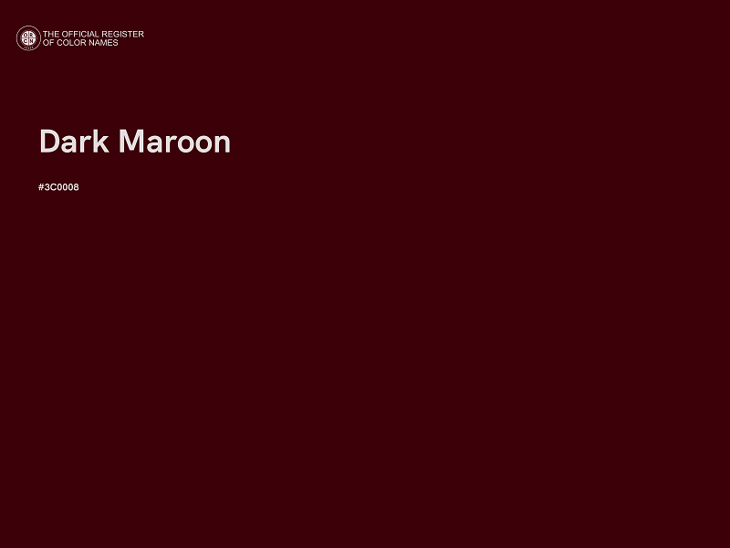 #3C0008 - Dark Maroon color image