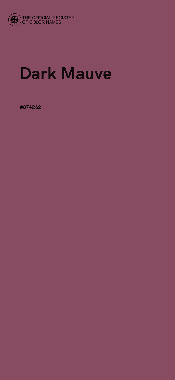#874C62 - Dark Mauve color image