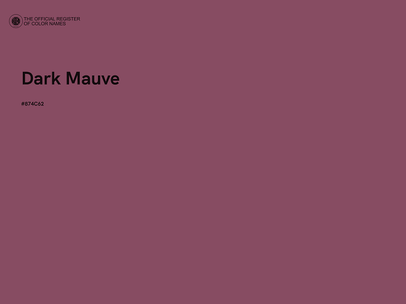 #874C62 - Dark Mauve color image