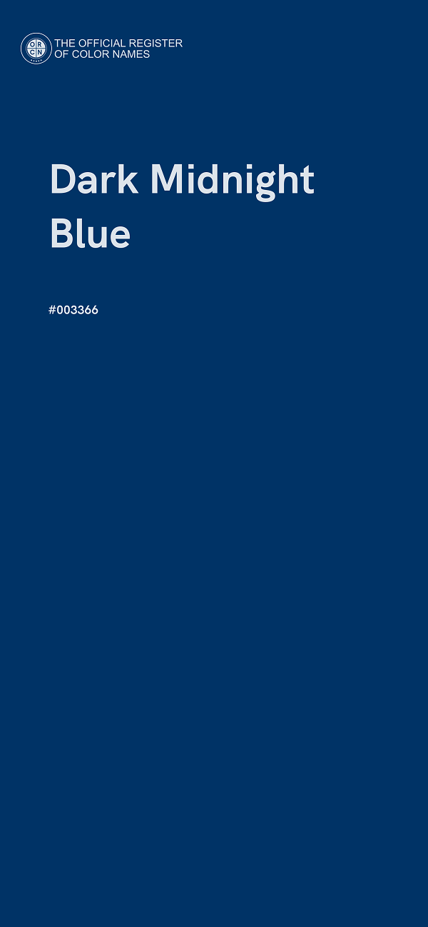 #003366 - Dark Midnight Blue color image