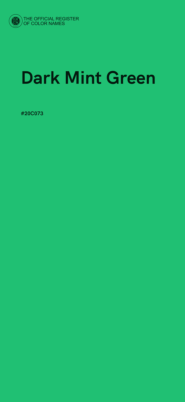 #20C073 - Dark Mint Green color image