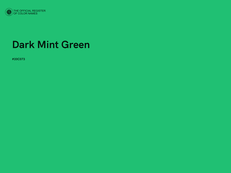 #20C073 - Dark Mint Green color image