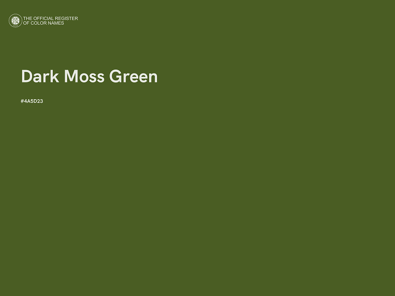 #4A5D23 - Dark Moss Green color image