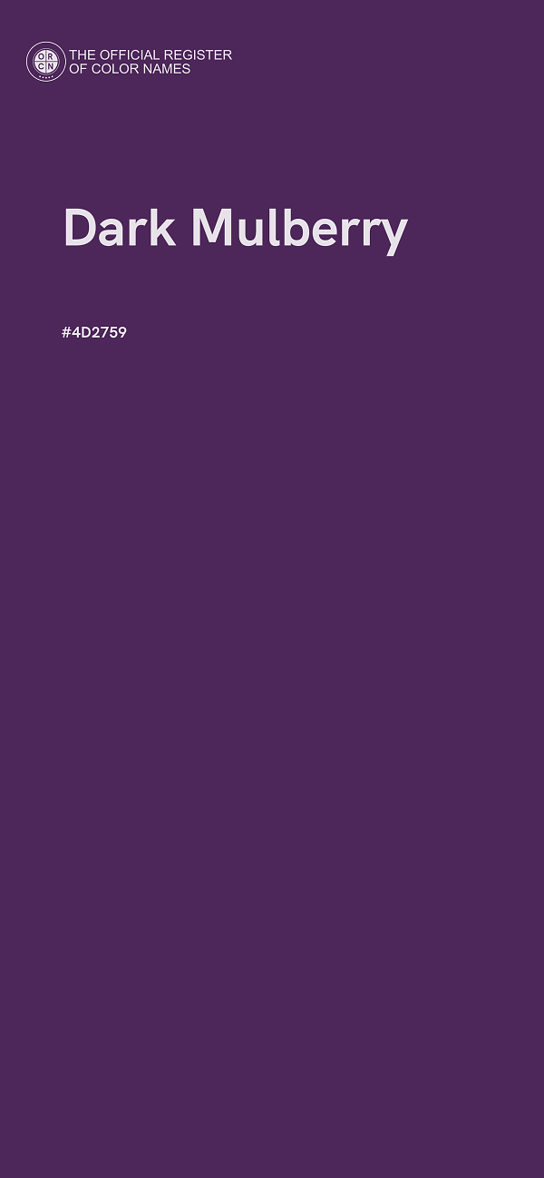 #4D2759 - Dark Mulberry color image