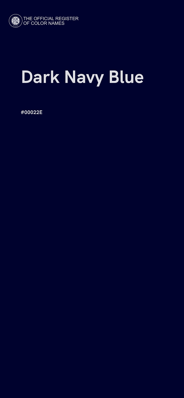 #00022E - Dark Navy Blue color image