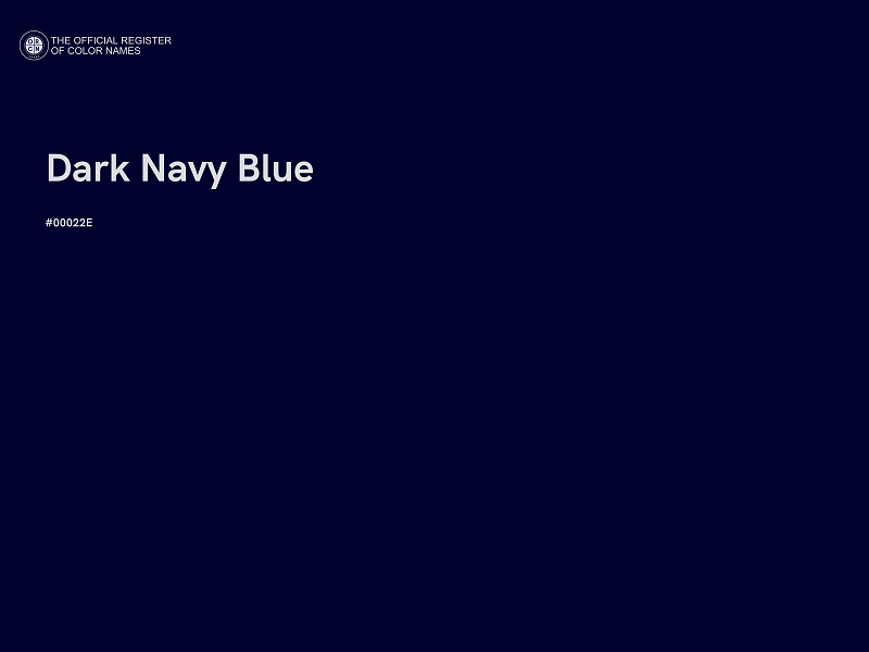#00022E - Dark Navy Blue color image