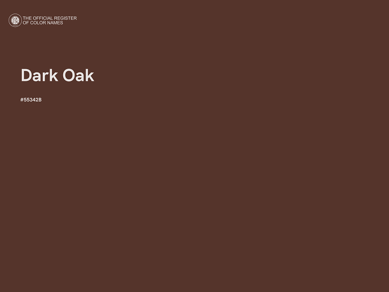 #55342B - Dark Oak color image