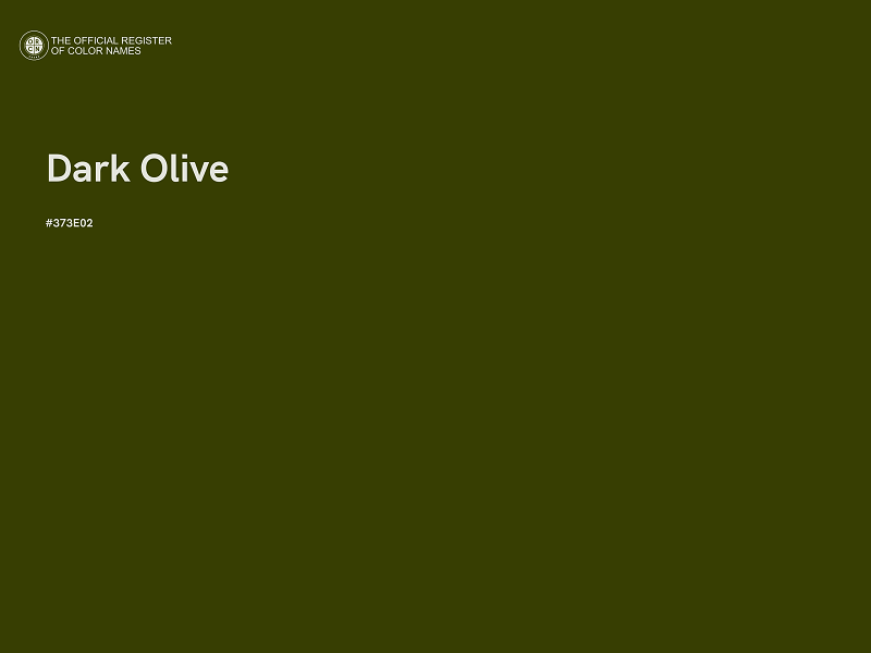 #373E02 - Dark Olive color image