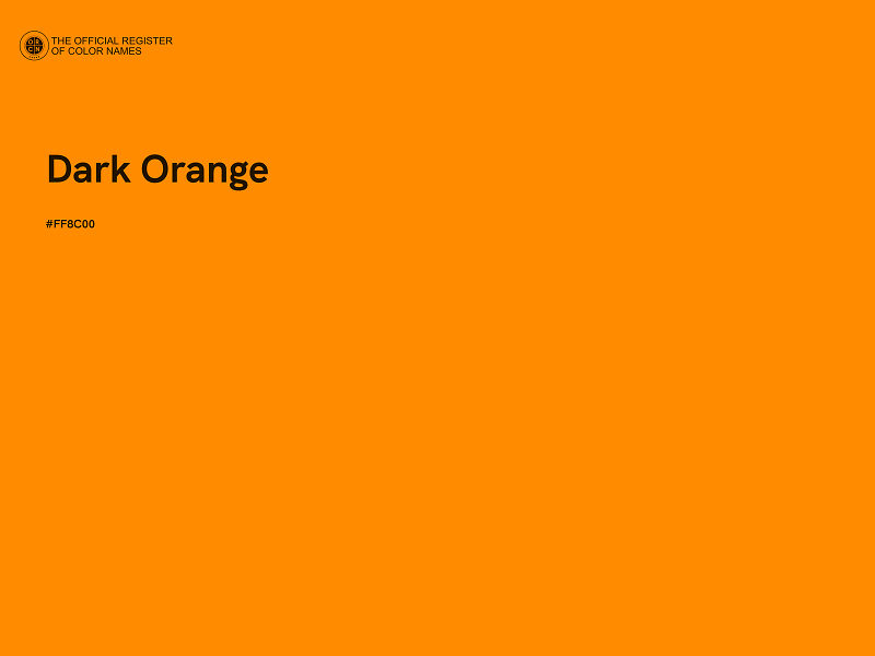 #FF8C00 - Dark Orange color image