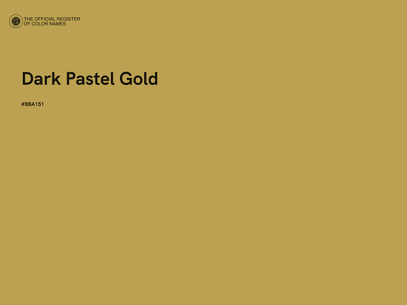 #BBA151 - Dark Pastel Gold color image