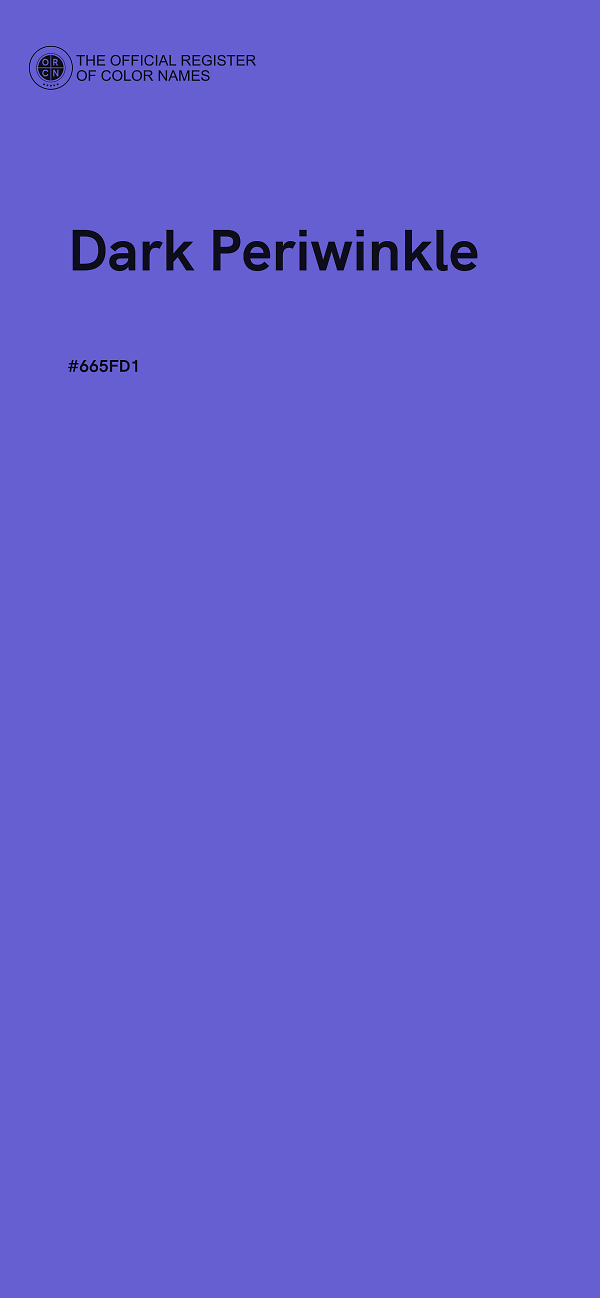 #665FD1 - Dark Periwinkle color image