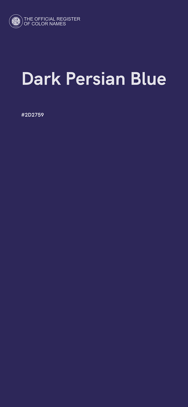 #2D2759 - Dark Persian Blue color image