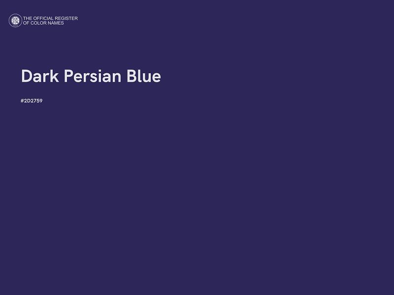 #2D2759 - Dark Persian Blue color image
