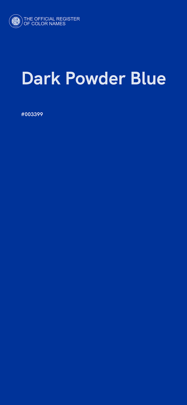 #003399 - Dark Powder Blue color image