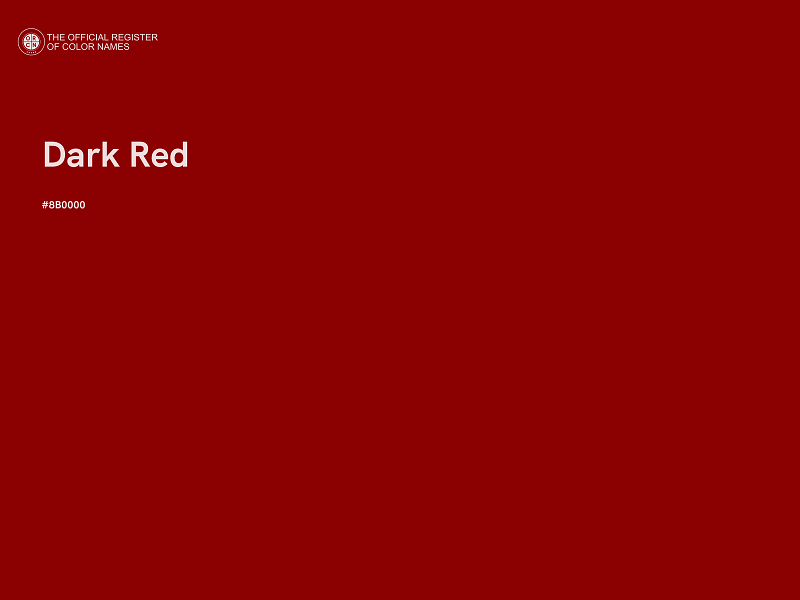 #8B0000 - Dark Red color image