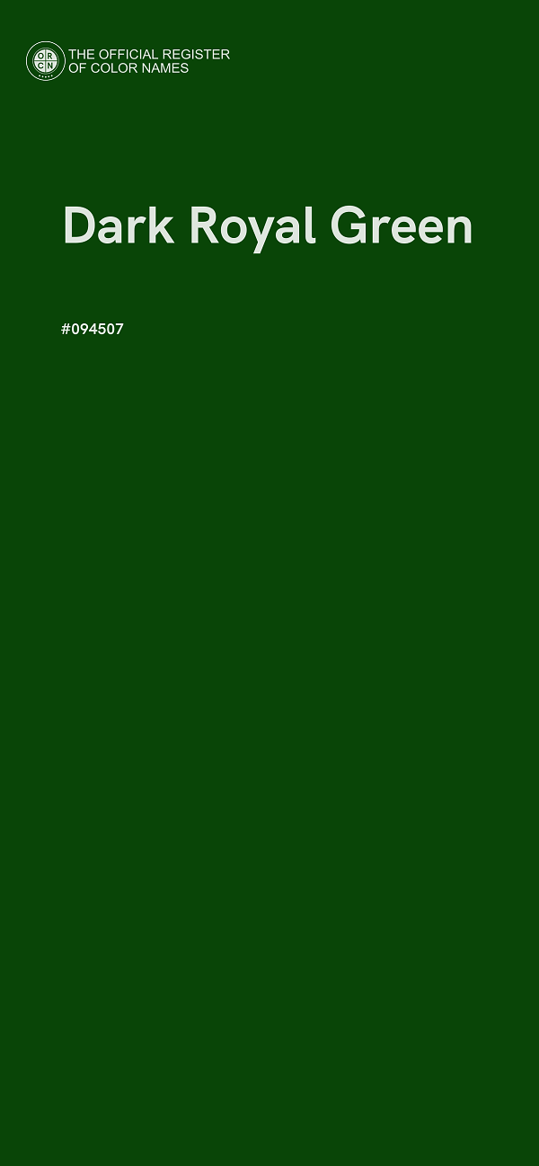 #094507 - Dark Royal Green color image