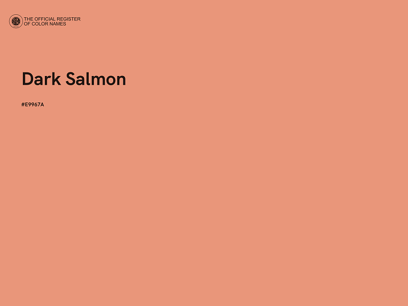 #E9967A - Dark Salmon color image