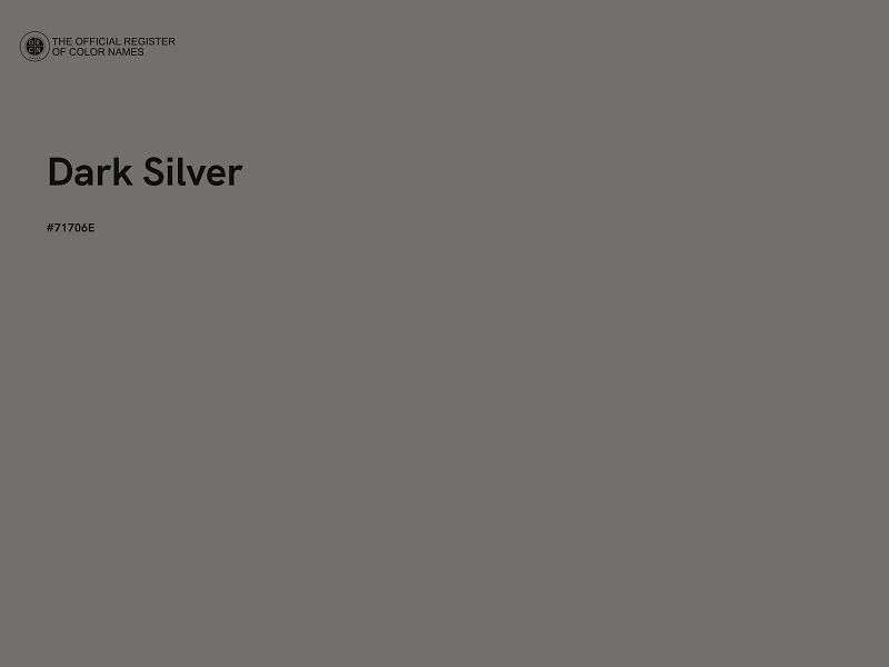 #71706E - Dark Silver color image