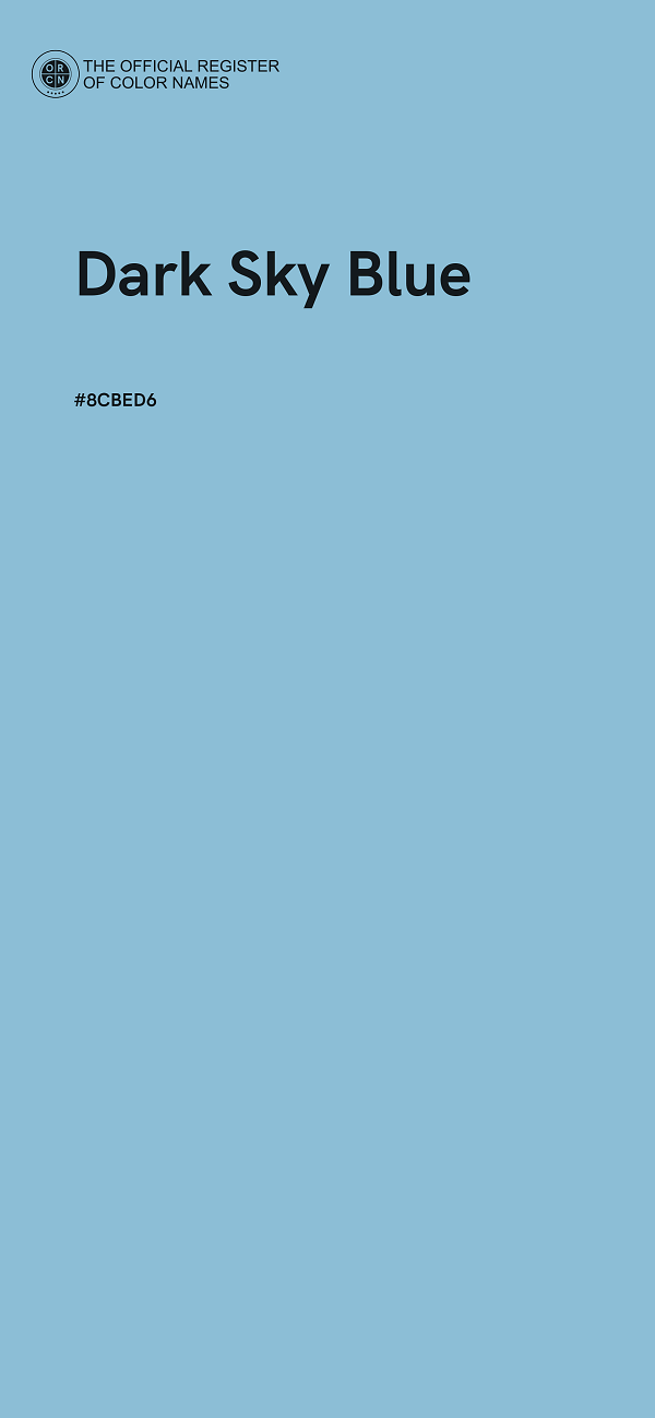 #8CBED6 - Dark Sky Blue color image