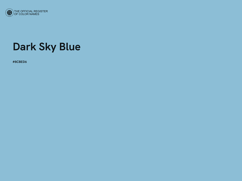 #8CBED6 - Dark Sky Blue color image