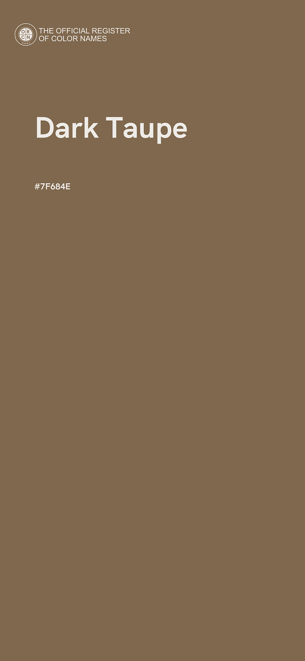 #7F684E - Dark Taupe color image