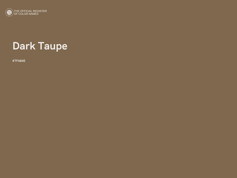 #7F684E - Dark Taupe color image