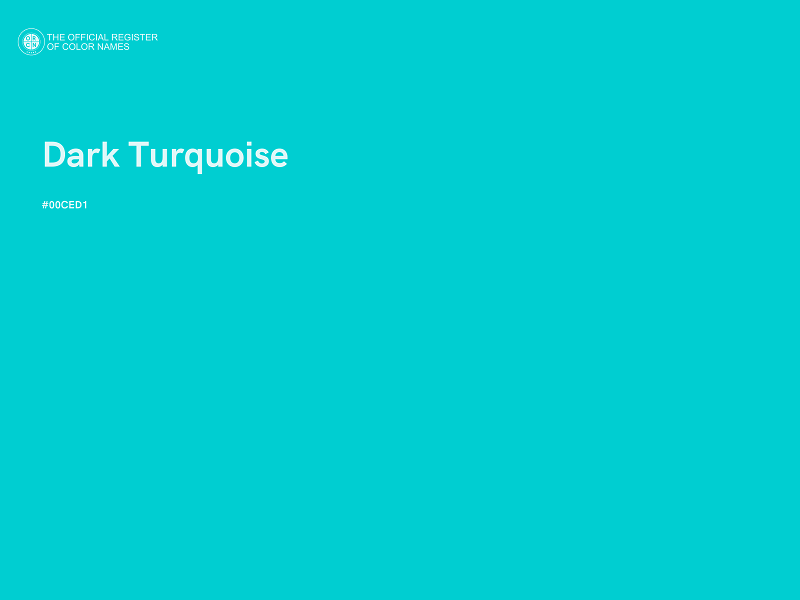 #00CED1 - Dark Turquoise color image