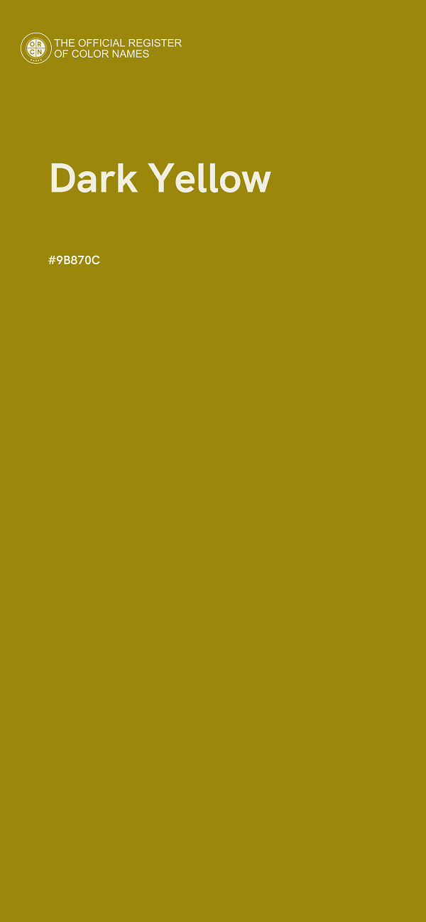 #9B870C - Dark Yellow color image