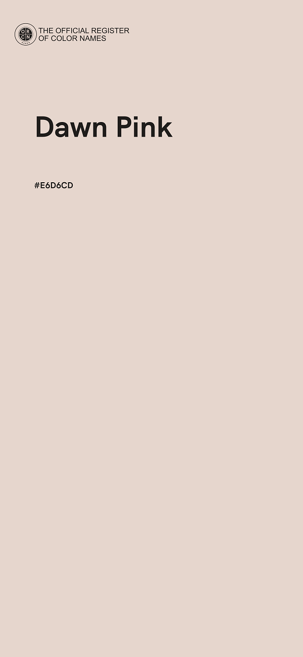 #E6D6CD - Dawn Pink color image