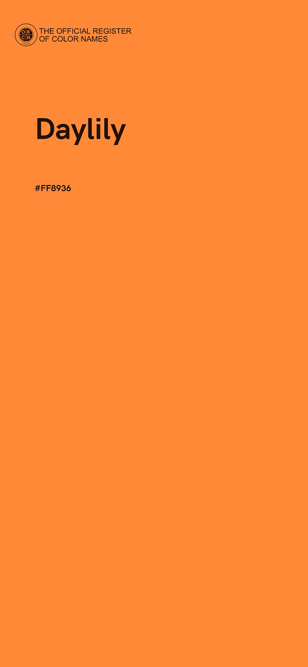 #FF8936 - Daylily color image