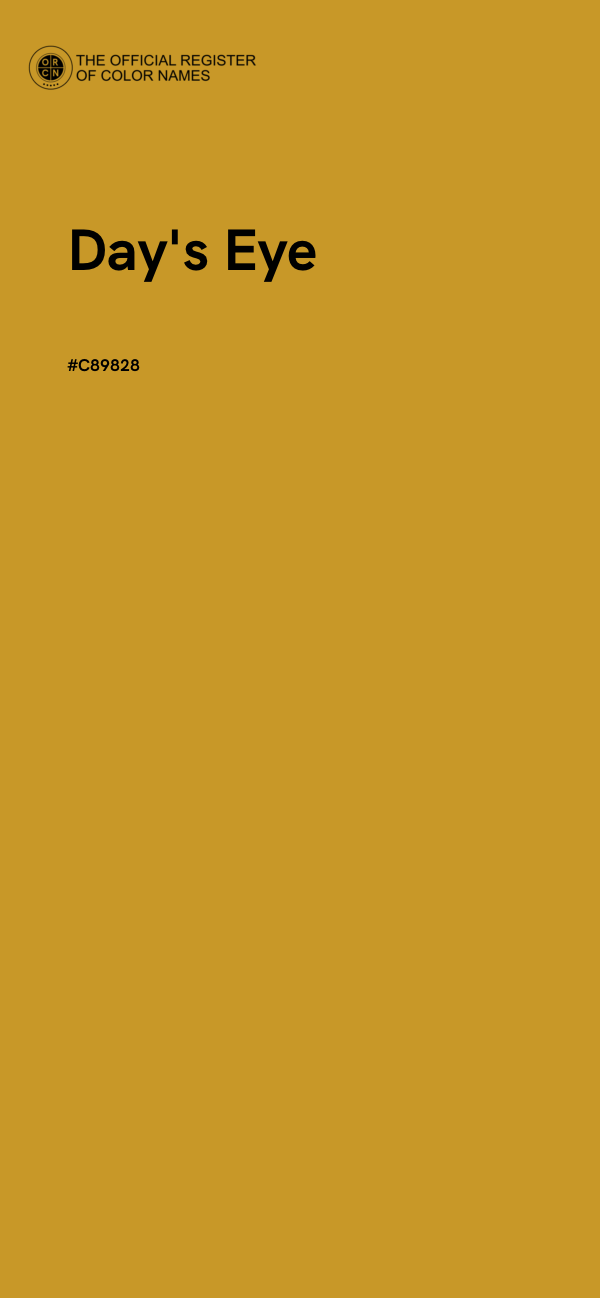 #C89828 - Day's Eye color image