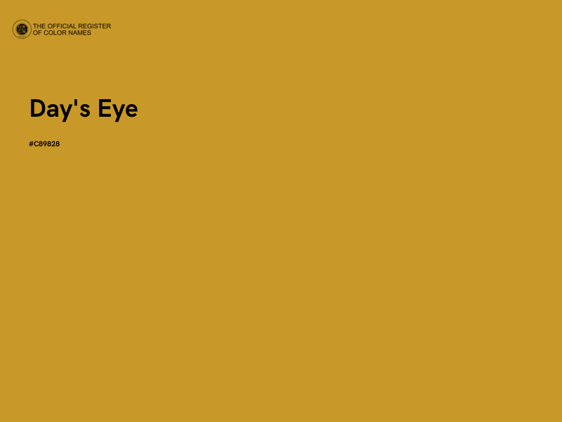 #C89828 - Day's Eye color image