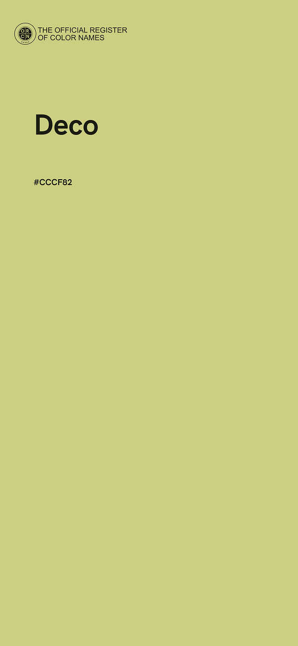 #CCCF82 - Deco color image