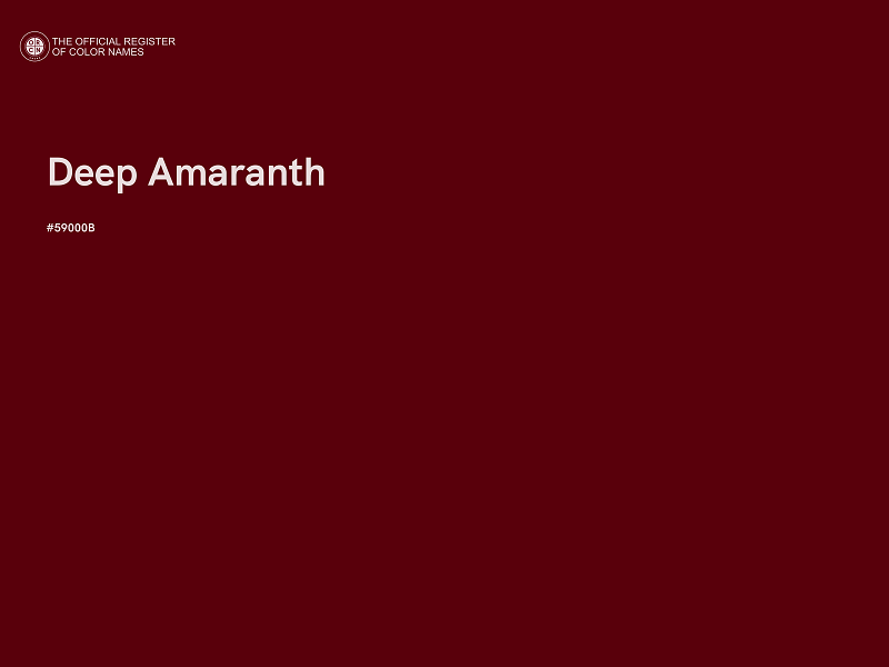 #59000B - Deep Amaranth color image