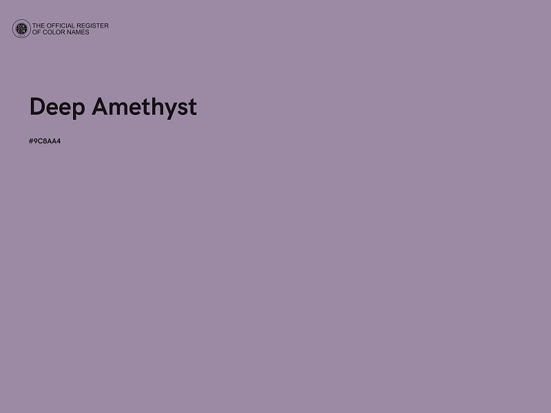 #9C8AA4 - Deep Amethyst color image