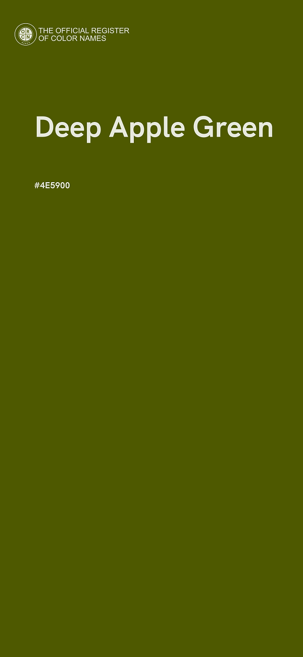 #4E5900 - Deep Apple Green color image