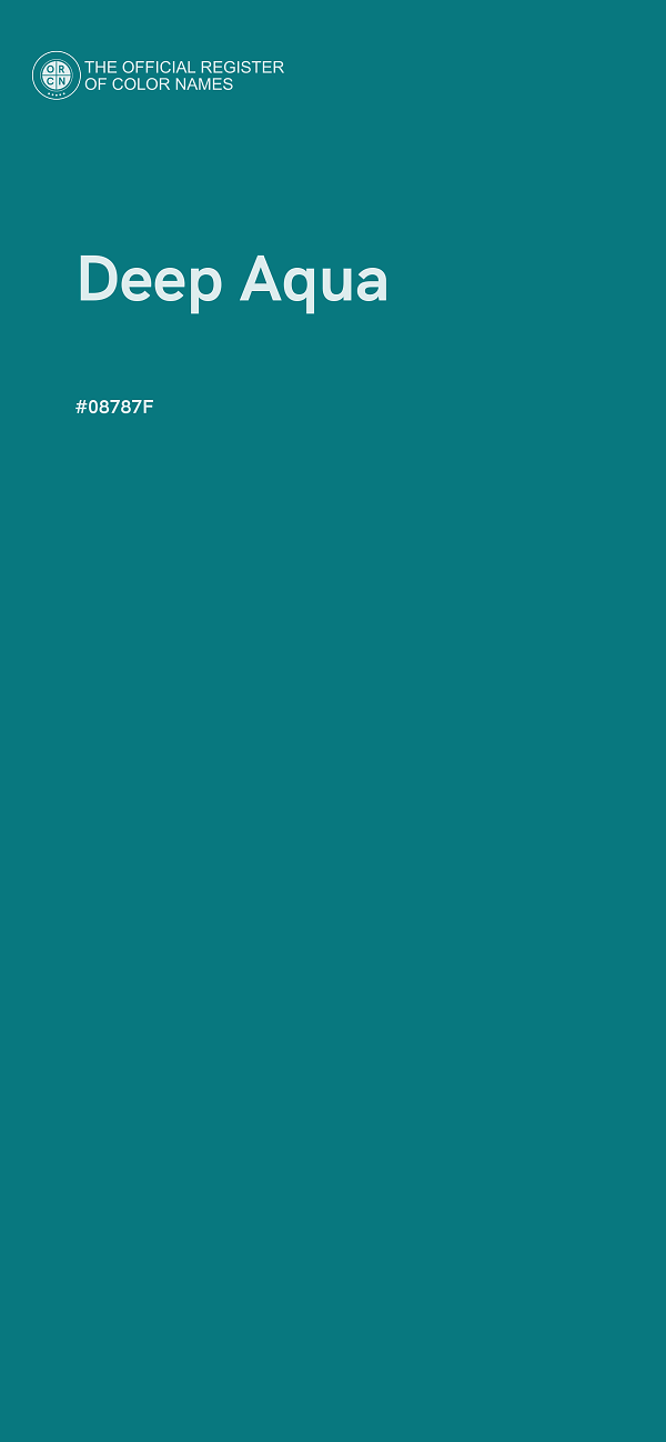 #08787F - Deep Aqua color image