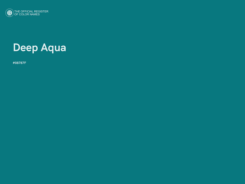 #08787F - Deep Aqua color image