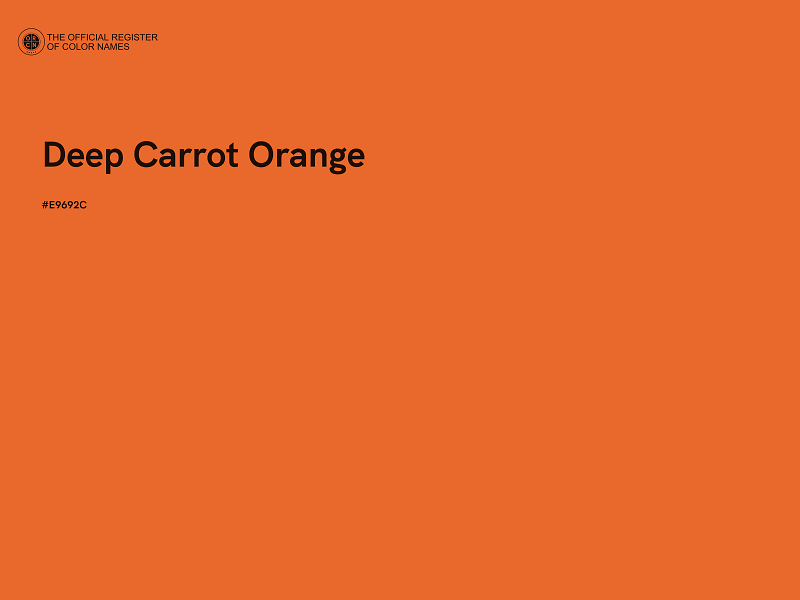 #E9692C - Deep Carrot Orange color image