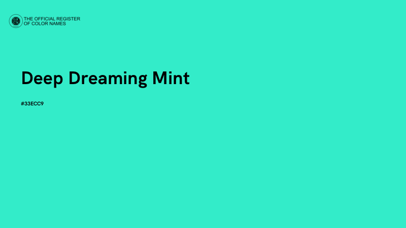 #33ECC9 - Deep Dreaming Mint color image