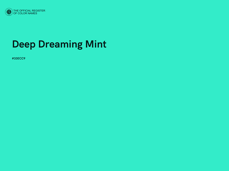 #33ECC9 - Deep Dreaming Mint color image