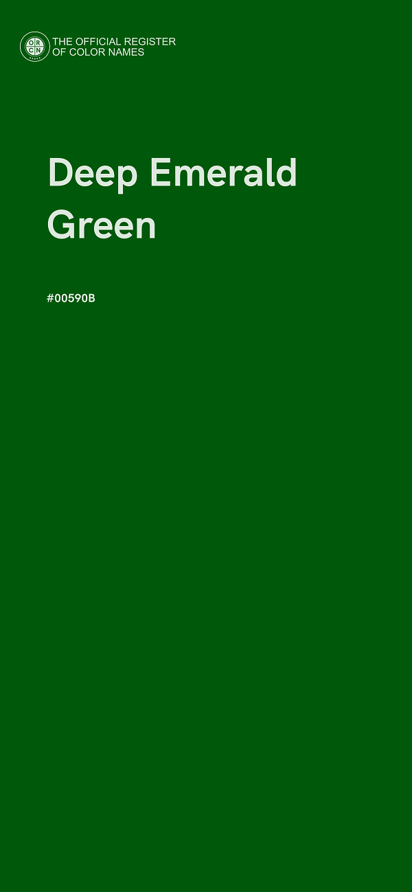 #00590B - Deep Emerald Green color image