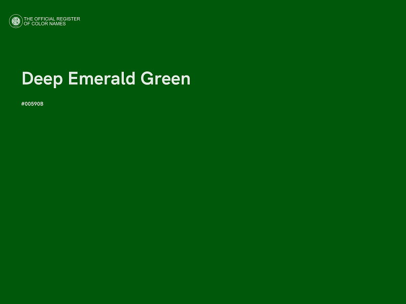 #00590B - Deep Emerald Green color image